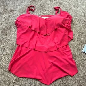 Ruffle swim top size L
